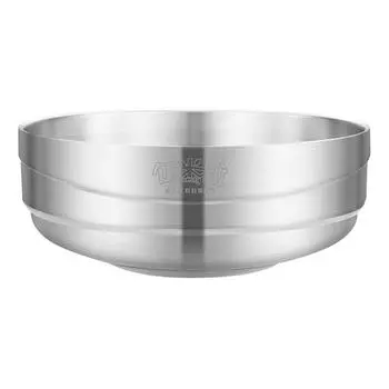 Noodle Soup Bowl Large Bowls Ramen Noodles Salad Metal Container Stainless Steel Tableware Korean Food Pasta серебряный