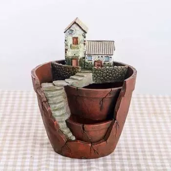 NOOLIM Resin Succulent Flower Pot – Mini Bonsai Planter for Garden & Home Decoration C