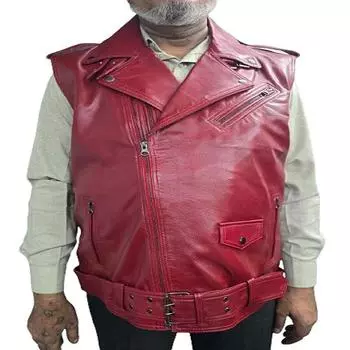 NOORA Мужская темно-красная куртка из натуральной овчины, стильная жилетка для любого типа одежды, для вечеринок и повседневных случаев XXS красный