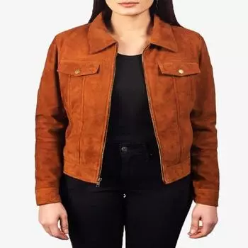 Noora Women Tan Brown Куртка-бомбер ручной работы из овечьей кожи Мягкая натуральная кожаная куртка | женская повседневная одежда байкерская кожаная куртка | женская куртка