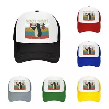 Noot Trucker Hats Pingu Pinga Penguin TV Mesh Net Бейсбольная кепка для женщин унисекс Kpop Snapback Кепки уличная одежда One Size
