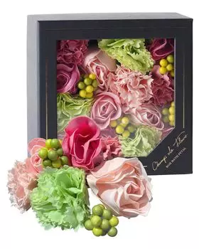 Nor Corporation Подарочная соль для ванн Flower Flower Bath Petal Champ de Fleurs 90 г Медовый аромат OB-EGN-1-3 розовый