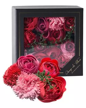 Nor Corporation Соль для ванны подарочная ванна цветок Chande Fleur коробка лепесток для ванны 130 г ягодный аромат OB-EGN-1-2 красный