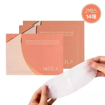 Nora Wrinkle Solution Collagen Neck Wrinkle Neck Pack, 7 листов, 2 шт.