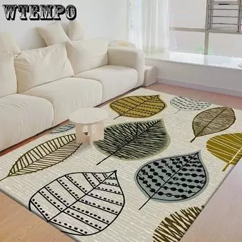 Nordic Abstract Carpet Гостиная Светлая Роскошная Коврики для Журнального Столика Спальня Большой Коврик Кухня Нескользящие Пятностойкие Ковры 60 * 90cm