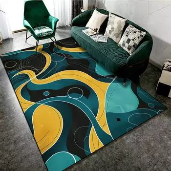 Nordic Abstract Living Room Carpet Decoration Home Large Area Easy Clean Sofa Area Floor Mat Bedroom Study Lounge Anti-slip Rugs 60x90cm door mat