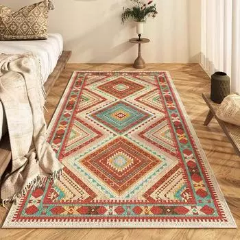 Nordic Boho Crystal Velvet Carpet Спальня Superior Прикроватный ковер Гостиная Диван Коврик для ног Журнальный столик Нескользящий коврик 400mmx600mm