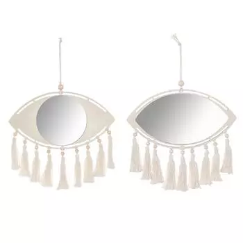 Nordic Boho от сглаза макраме подвесное настенное зеркало с бахромой кисточкой гобелен из хлопковой веревки ручной работы декоративный дропшиппинг