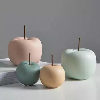 Nordic Ceramic Apple Ornaments Creative Living Room Office Decorations Plant Decorative Accessories Apple Desktop Ornaments