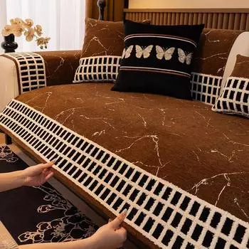 Nordic Chenille Sofa Covers for Living Room Anti-Slip Dustproof Broad Sofa Covers Universal Sofas Funda Sofa 70X70