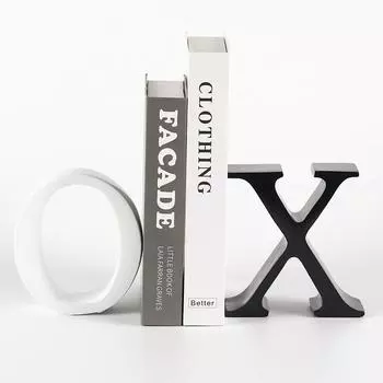 Nordic Creative Art Буквенные украшения Подставки для книг Подставки для книг Модель книжного шкафа Комната Офис Книжная полка Мягкие украшения