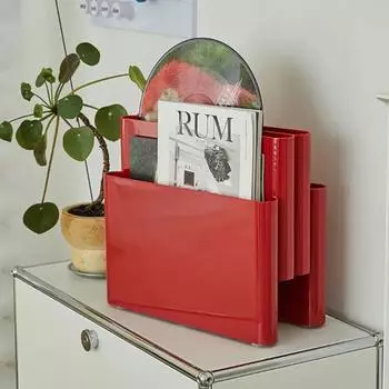 Nordic Creative Book Rack Floor-To-Cieling Journal Rack Desktop Decoration Books ABS Clear Vintage Four Pockets для гостиной зелёный