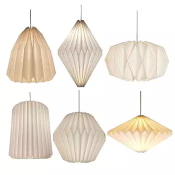 Nordic Creative Paper Origami Lantern Shade Подвесной светильник Чехол для складного подвесного светильника для гостиной Люстра Арт Декор