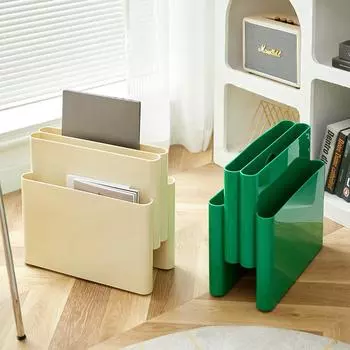 Nordic держатель для хранения подставка для журналов ABS пластик PC прозрачный винтажный четыре кармана для гостиной чёрный