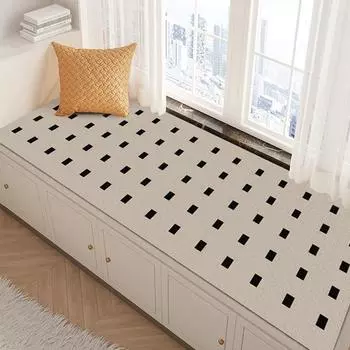 Nordic Floor Mat for Bedroom Bedside Faux Cashmere Carpet anti slip Geometric Rugs Living Room Carpet S 40x60cm