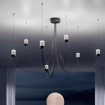 Nordic Gravity Chandelier Современная светодиодная подвесная лампа для гостиной, для вестибюля, лестницы, лофта, креативной столовой
