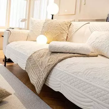 Nordic High-Grade Plush Sofa Cushion Dustproof Non-Slip Sofa Cover Towel Four Seasons Universal Sofa Cushion 70*70cm
