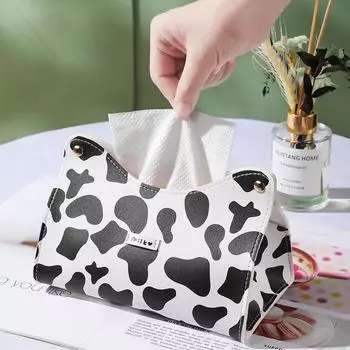 Nordic Ins Home Маленькая Коробка Для Салфеток Корова Гостиная Креативная Милая Коробка Для Хранения Журнальный Столик Держатель Коробки Для Бумаги