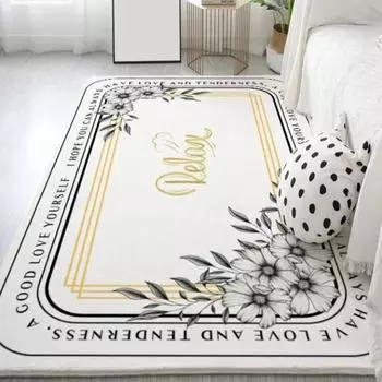 Nordic Ins Имитация кашемира Ковер Гостиная Журнальный столик Спальня Кровать Одеяло Современный Простой Ковер Напольный Коврик 80 * 120 cm