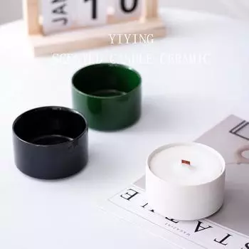 Nordic ins креативная керамическая ароматерапевтическая свеча-чашка контейнер для высококачественных подсвечников украшения контейнер из соевого воска романтические украшения plain burning white (excluding candles)