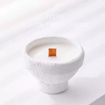 Nordic ins креативная керамическая ароматерапевтическая свеча-чашка контейнер для высококачественных подсвечников украшения контейнер из соевого воска романтические украшения Bowl-shaped candle cup (excluding candles)