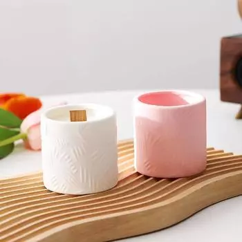 Nordic ins креативная керамическая ароматерапевтическая свеча-чашка контейнер для высококачественных подсвечников украшения контейнер из соевого воска романтические украшения White (excluding candles)