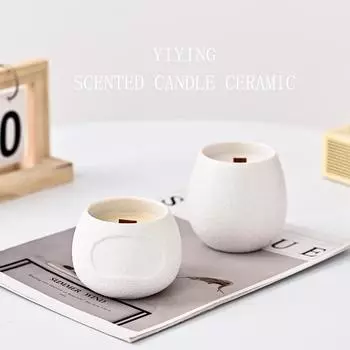 Nordic ins креативная керамическая ароматерапевтическая свеча-чашка контейнер для высококачественных подсвечников украшения контейнер из соевого воска романтические украшения Frosted Concave