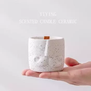 Nordic ins креативная керамическая ароматерапевтическая свеча-чашка контейнер для высококачественных подсвечников украшения контейнер из соевого воска романтические украшения Face candle cup