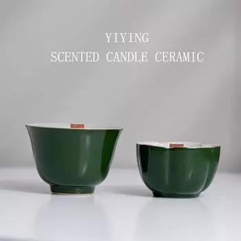Nordic ins креативная керамическая ароматерапевтическая свеча-чашка контейнер для высококачественных подсвечников украшения контейнер из соевого воска романтические украшения Petal type (excluding candles)