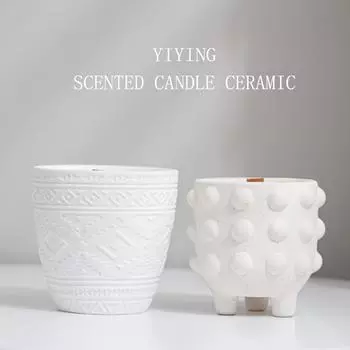 Nordic ins креативная керамическая ароматерапевтическая свеча-чашка контейнер для высококачественных подсвечников украшения контейнер из соевого воска романтические украшения three feet tripod (excluding candles)