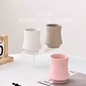 Nordic ins креативная керамическая ароматерапевтическая свеча-чашка контейнер для высококачественных подсвечников украшения контейнер из соевого воска романтические украшения Water Drop - Powder