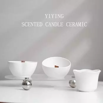 Nordic ins креативная керамическая ароматерапевтическая свеча-чашка контейнер для высококачественных подсвечников украшения контейнер из соевого воска романтические украшения Waves (excluding candles)