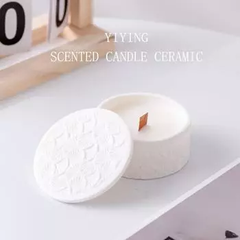 Nordic ins креативная керамическая ароматерапевтическая свеча-чашка контейнер для высококачественных подсвечников украшения контейнер из соевого воска романтические украшения Vegetarian whitening (excluding candles)