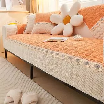 Nordic Ins Light Роскошная диванная подушка Four Seasons Универсальные подушки для сидений Чехол для дивана Спинка Полотенце Подушка с защитой от царапин 70*70cm