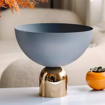 Nordic Ins Стиль Металлический Светильник Роскошный Фруктовый Поднос Фруктовый Карман Модельная Комната Выставочный Зал Отель Художественный Поднос Украшения