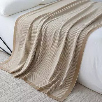 Nordic Ins Style Knitted Blanket Leisure Sofa Cover Blanket 130x180cm Four Seasons Universal Blanket Air Conditioning Blanket 130x180cm верблюд