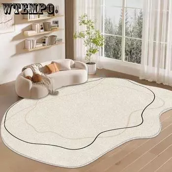 Nordic Irregular Carpet Спальня Прикроватный ковер Впитывающий Грязеотталкивающий Противоскользящий Гостиная Ковер 80 * 120Cm