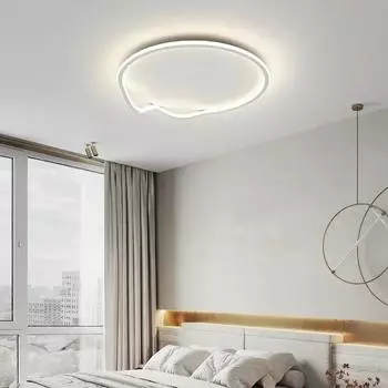 Nordic LED Creative Simple Ceiling Lamp For Living Dining Room Bedroom Study Restaurant Lighting Fixture Lustre Home Decoration Cold White(no RC)