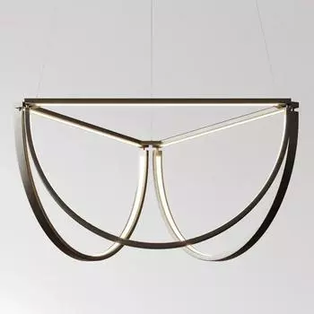 Nordic LED нержавеющая сталь алюминий для гостиной столовой спальни отеля полукруглый подвесной светильник завод дропшиппинг магазин Cold White