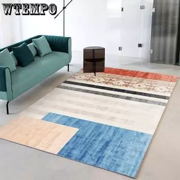 Nordic Light Luxury Carpet Полностью покрытый ковер для гостиной, дивана, коврик для чайного столика, спальня, утолщенный сплайсинговый ковер 80*120cm