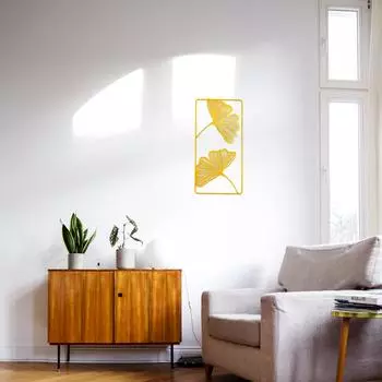 Nordic Light Luxury Golden Tortoise Leaf Square Wall Hanging Home Living Room Bedroom Study Decor темно-серого