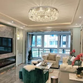 Nordic Luxury Crystal Ceiling Chandelier Modern Gold Chrome Led Подвесной светильник для гостиной, спальни, холла отеля, внутреннего декора Warm White