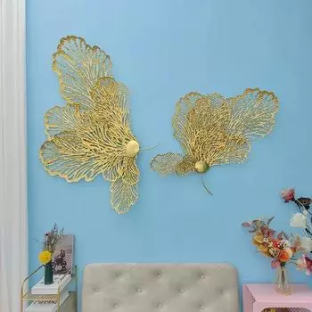 Nordic Luxury кованое железо павлинье перо настенная живопись офис отель бар настенные поделки дома гостиная настенная наклейка декор