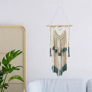 Nordic Macrame Гобелен Настенный Подвесной Бохо Длинный Кисточкой Искусство Для Квартиры
