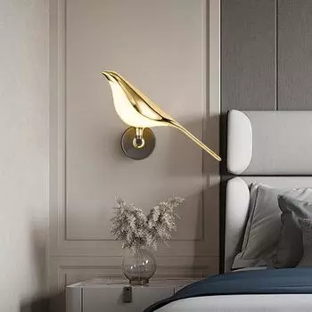Nordic Magpie LED настенный светильник для дома, гостиной, прикроватной тумбочки, кухонного бра, настенный светильник, внутреннее декоративное освещение Warm White (2700-3500K) белый