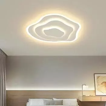 Nordic Minimalist Corrugated Ceiling Lamp for Living Dining Room Bedroom Children s Study Room Aisle Lighting Fixture Home Decor Cold White(no RC)