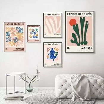 Скандинавский современный абстрактный арт постер Матисса настенная живопись печать холст живопись гостиная офис домашнее украшение фреска Без рамы 21*30cm No Frame
