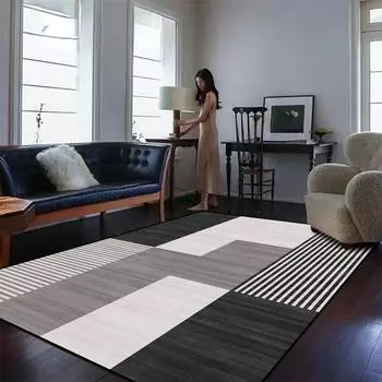 Nordic Modern Геометрические ковры Гостиная Кабинет Простота Легко чистить Нескользящий напольный коврик Спальня Декор Диван Коврики Моющиеся 60x90cm door mat