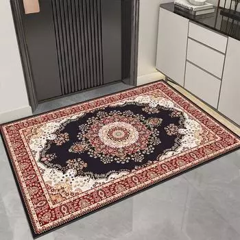 Nordic Modern Rug Гостиная Кухня Спальня Ресторан Диван Журнальный столик Ретро Нескользящий Моющийся Низкий Ворс Напольный Ковер 50 x 80 cm