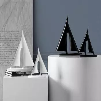 Nordic Modern Simple Парусная лодка Кухонная утварь Изделия из смолы Креативная гостиная Офис Рабочий стол Домашний декор